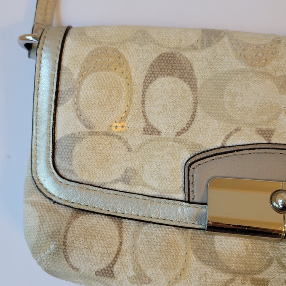 Coach signature Kristen flap sequins wristlet bag - Picture 4 of 11
